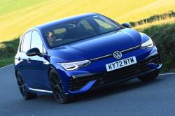 VW Golf R front cornering