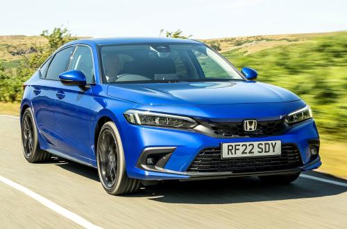 Used Honda Civic 2022-present front driving blue