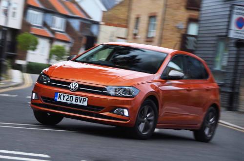 Used Volkswagen Polo 2018-present front cornering orange