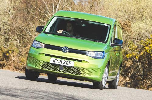 VW Caddy Cargo front cornering