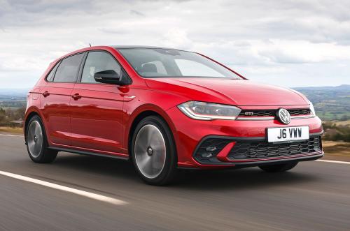 Red VW Polo GTI front right driving